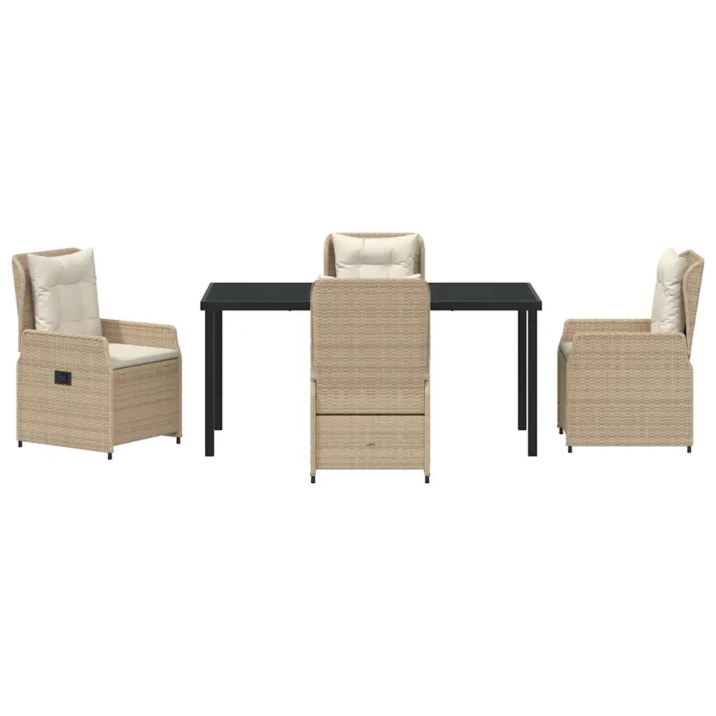 Set da Pranzo per Giardino 5 pcs Beige e Grigio Chiaro 3380970