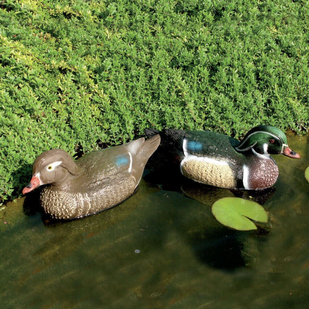 Anatra Sposa Decorativa H16 cm per Laghetti da Giardino