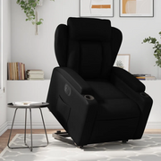 Poltrona Alzapersona Reclinabile Elettrica Nera in Similpelle 3204558