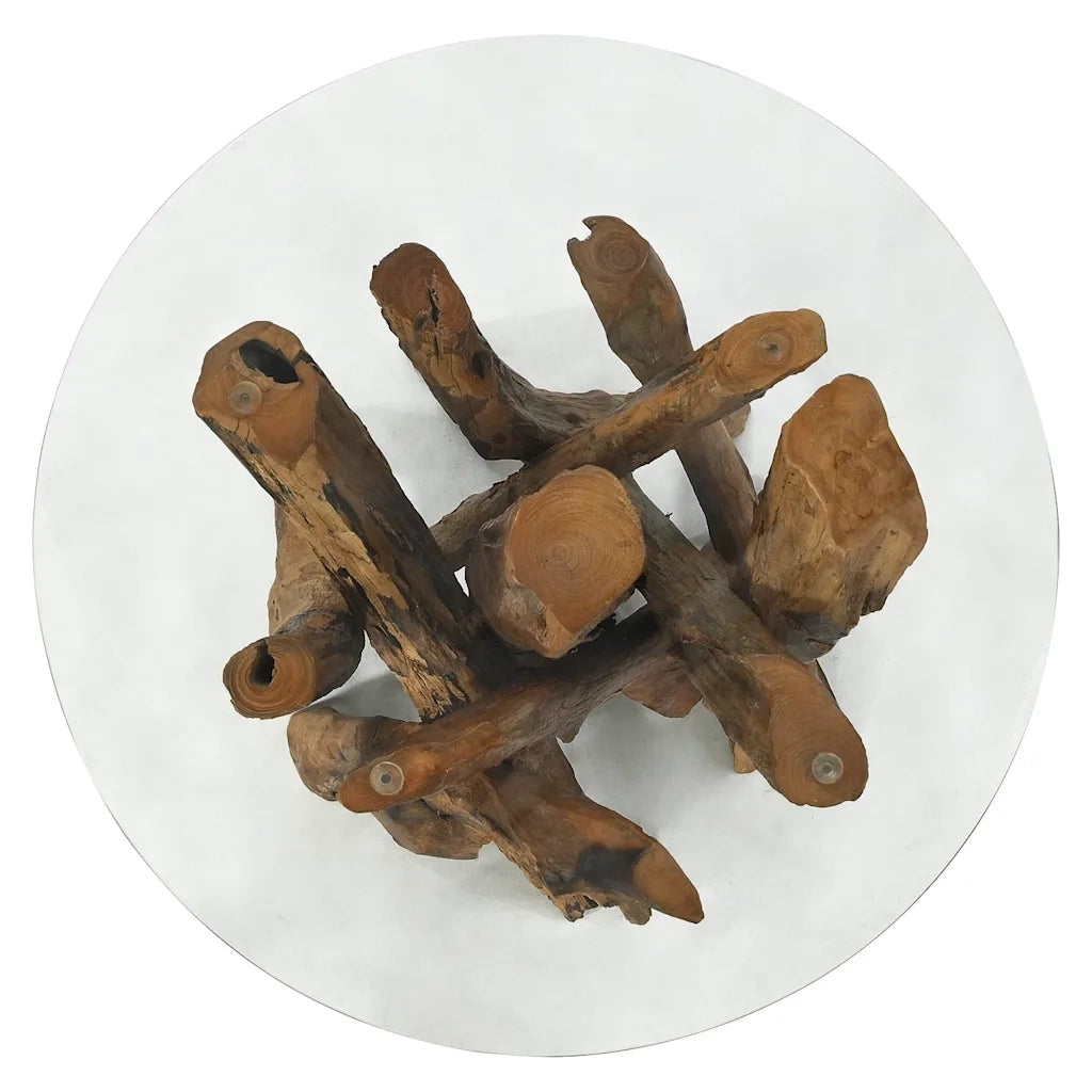 Tavolino da CaffÃ¨ in Legno di Teak Massello 60 cm