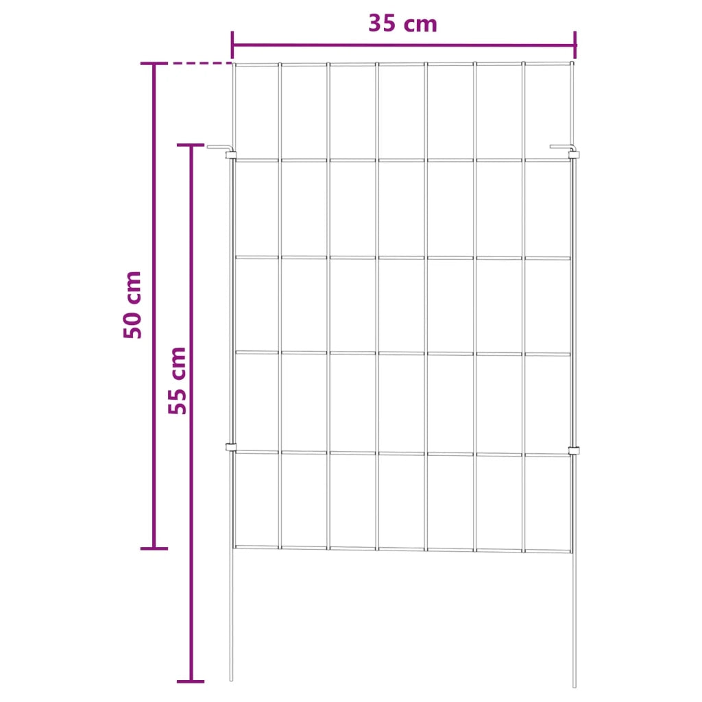 Recinzione da Giardino con Picchetti 24 pcs 35 x 50 cm Mesh 42042966