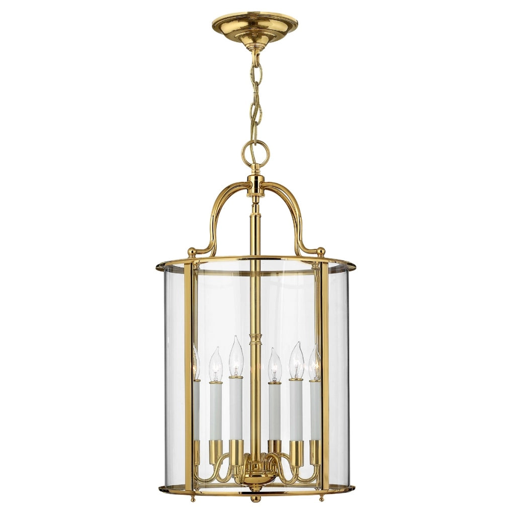 Lampada a sospensione Gentry Hinkley ottone 6xE14 Ø35