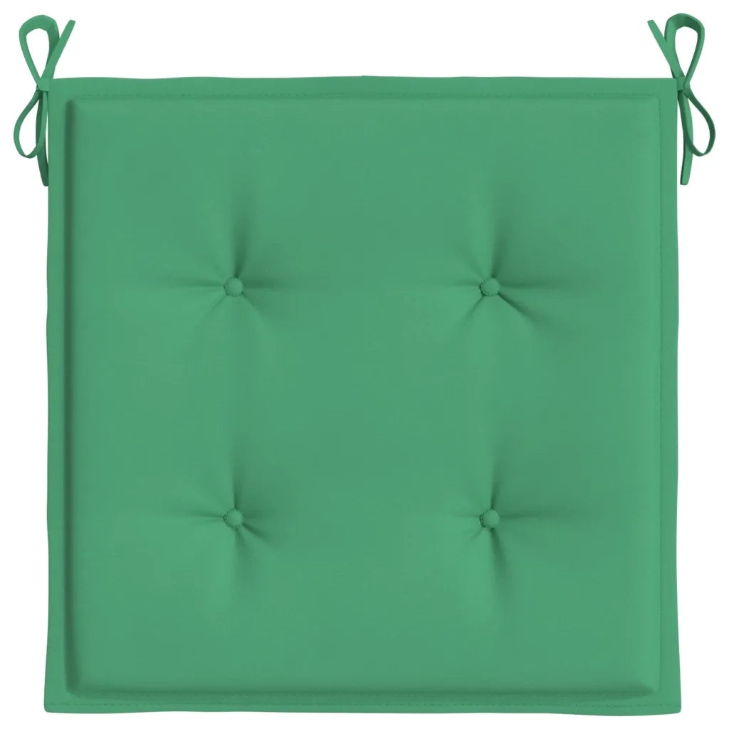 Cuscini per Sedia 2 pz Verdi 50x50x4 cm in Tessuto Oxford 47598