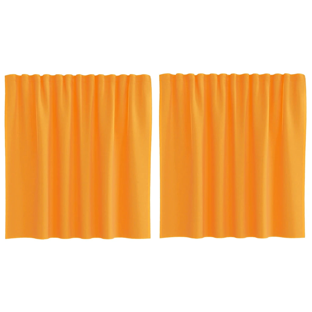 Tende in Voile con Passanti 2 pz Arancio 140x140 cm