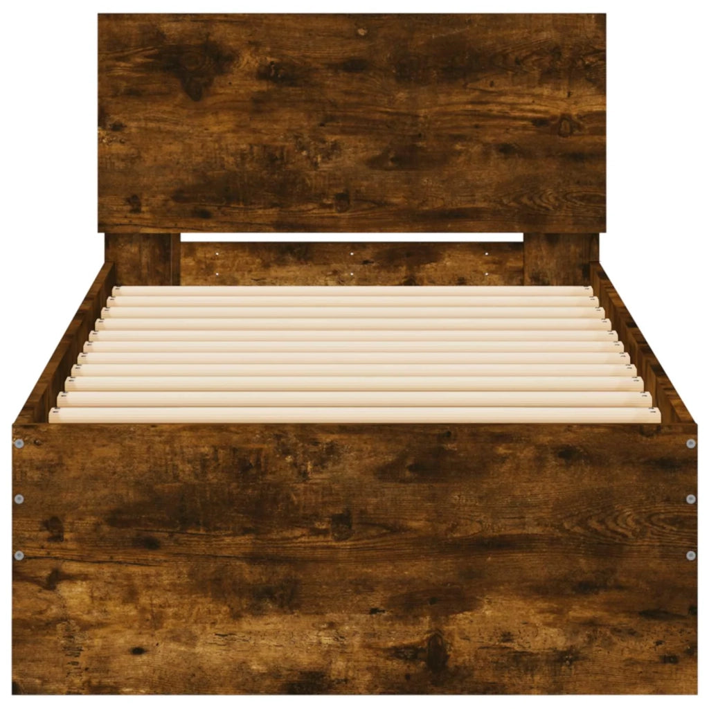 Struttura del letto Rovere Fumo Legno ingegnerizzato 8008992
