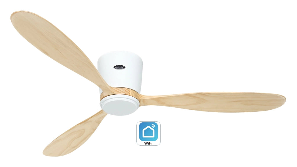 ECO PLANO WOOD 132, Ventilatore WiFi senza Luce, CasaFan