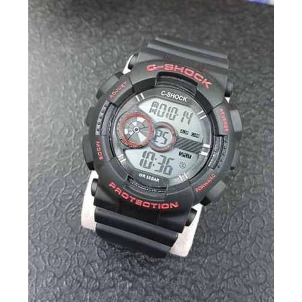 Trade Shop - Orologio Polso Uomo C-shock Digitale Sveglia Data Subacqueo Sport Nero Rosso -
