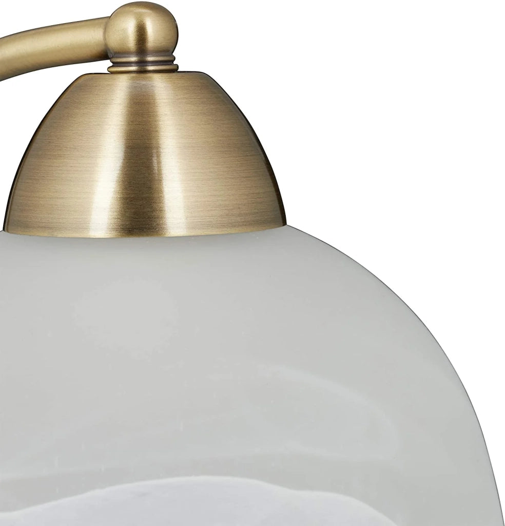 Lampada da tavolo vintage in vetro opalino e ottone 40 watt 13_0001463