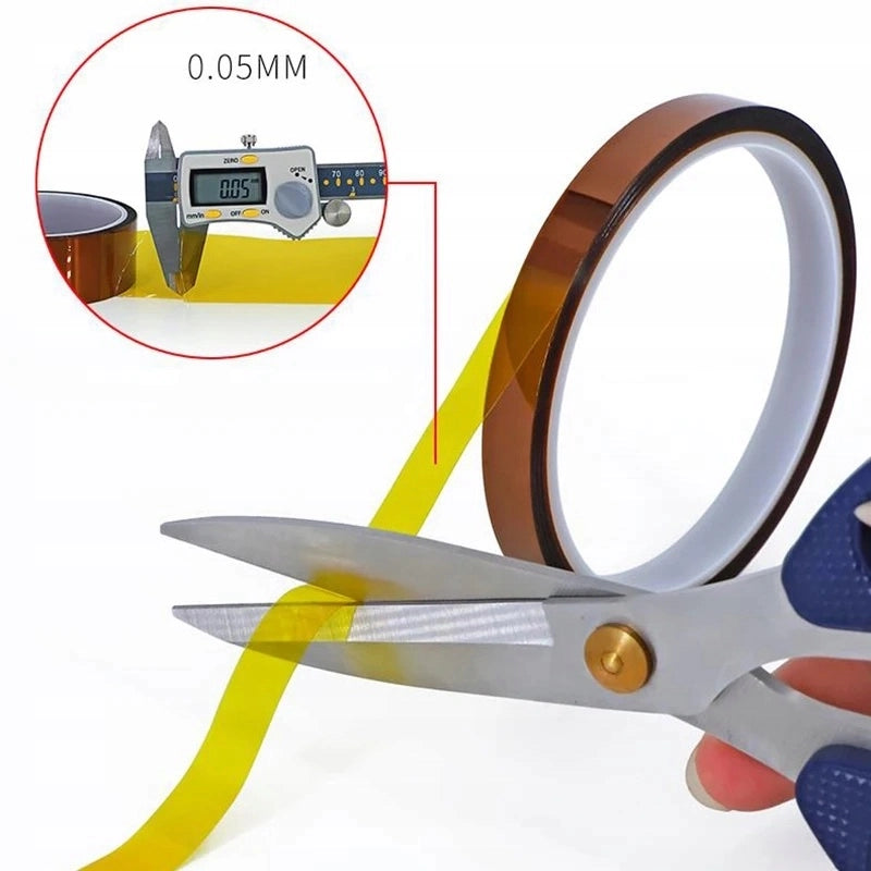 Nastro Kapton 60mm x 30m – Alta Resistenza Termica 240°C | Spessore 0,05mm, Adesivo Silicone | Protezione Elettronica