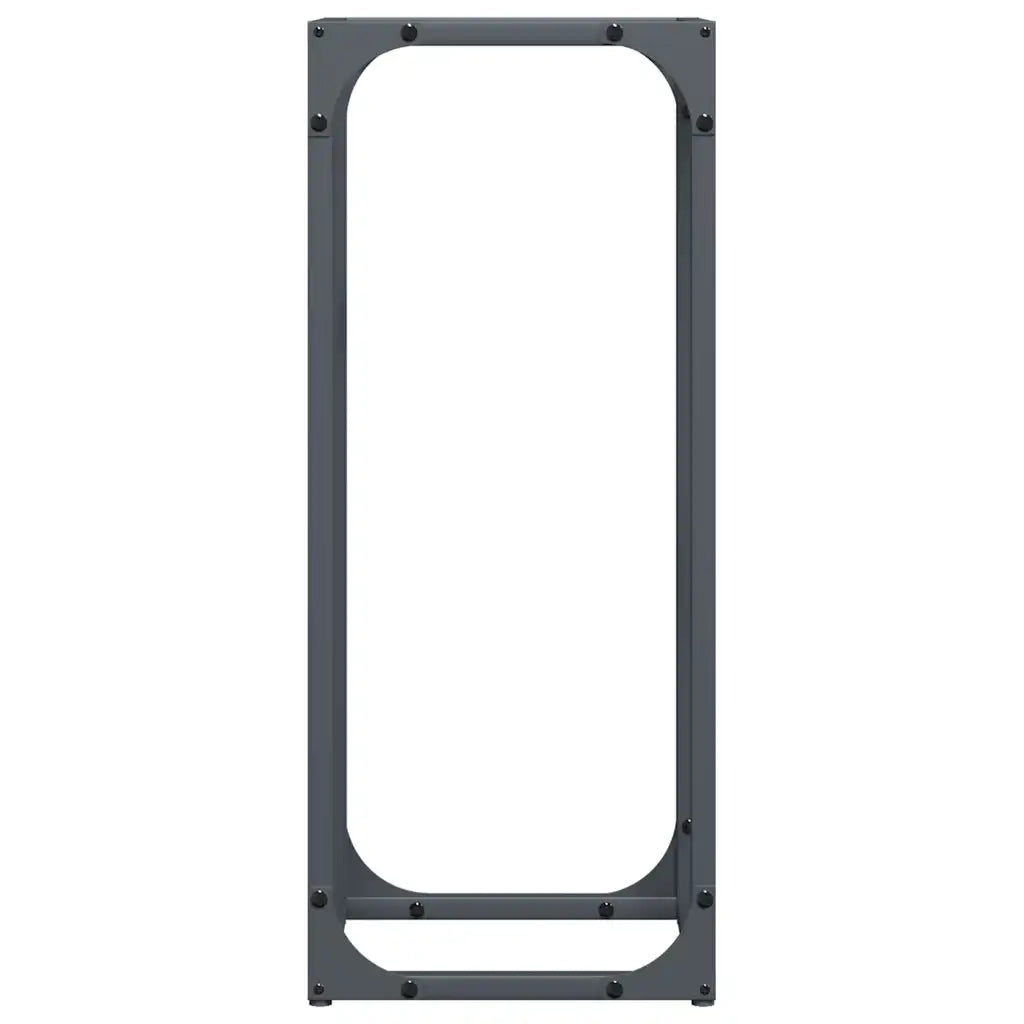 Rastrelliera per Legna da Ardere Antracite 25x25x60 cm 864261