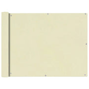 Paravento da Balcone in Tessuto Oxford 90x600 cm Crema cod mxl 13919