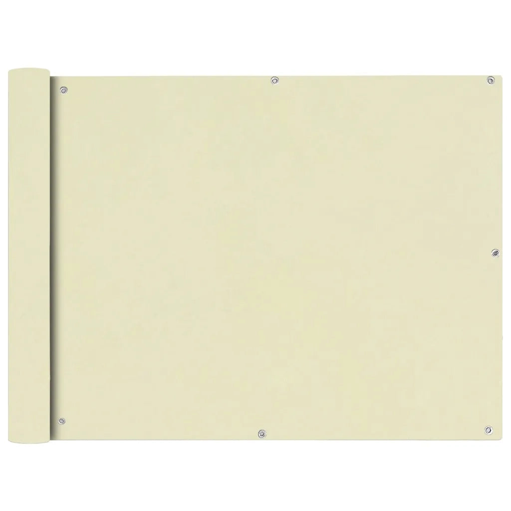 Paravento da Balcone in Tessuto Oxford 90x600 cm Crema cod mxl 13919