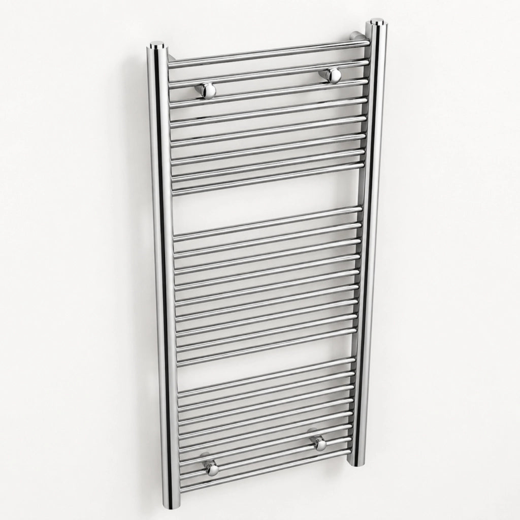 Termoarredo bagno cromato in acciaio per scaldasalviette a muro *** misure h1650xl500xi450 31 tubi, pezzi 1