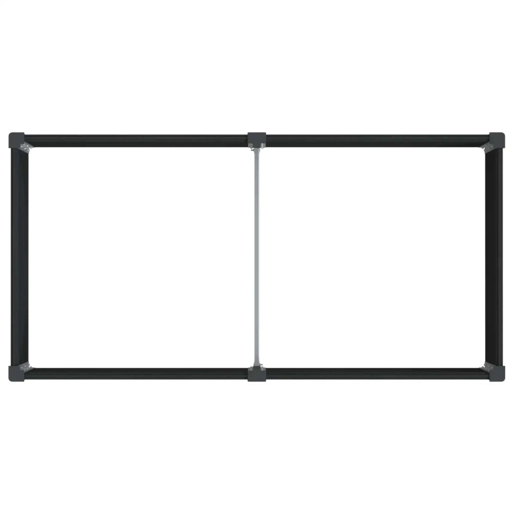 Letto rialzato da giardino Nero 100 x 50 x 91 cm alluminio 42038977