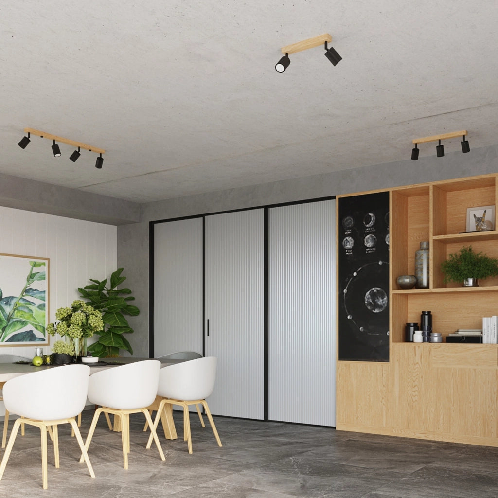 Spot soffitto barra 3 tubi nera GU10 Pure Lume PU1293