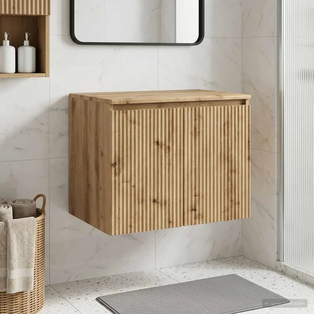 Mobiletto da Bagno a Muro Rovere Artigianale 890481
