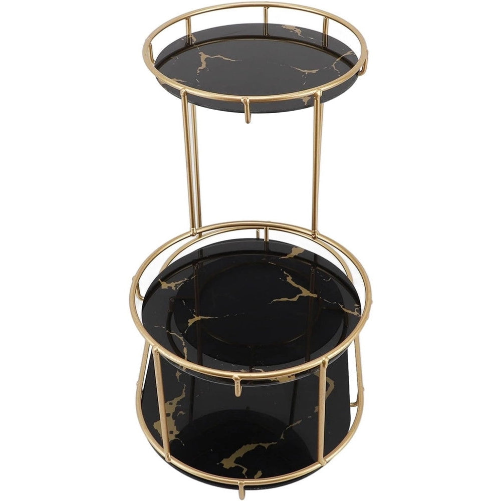Trade Shop - Scaffale Per Trucco Per Cosmetici Profumi Cura Della Pelle Elegante Moderno Due Colori - Nero