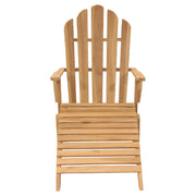 Sedia da Giardino Adirondack con Poggiapiedi Massello di Teak 316165