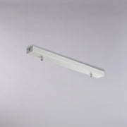 Binario Rettangolare Multicavo 2 Luci In Ferro Laccato Bianco 50 Cm
