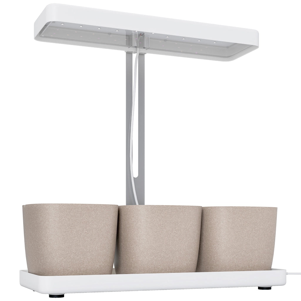 Lampade per Pianta 42 Luci LED con 3 Vasi Timer e Illuminazione Regolabile Bianco