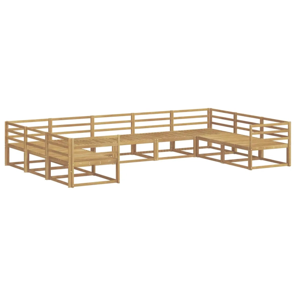 Set di divani da esterno 9 pcs Bianco 404 x 245,5 x 73 cm