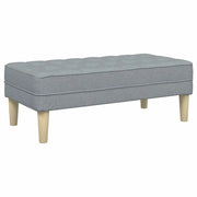 panchina con cuscino Grigio chiaro 113 x 57 x 39 cm Tessuto CFW9562879