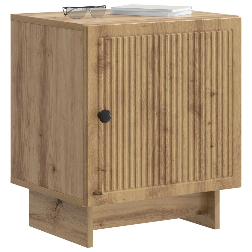 Set di 2 Comodini | Armadio da Notte | Mobiletto da notte Rovere Artigianale 43 x 34,5 x 50 cm