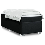 Giroletto a Molle con Materasso Nero 90x190 cm in Tessuto