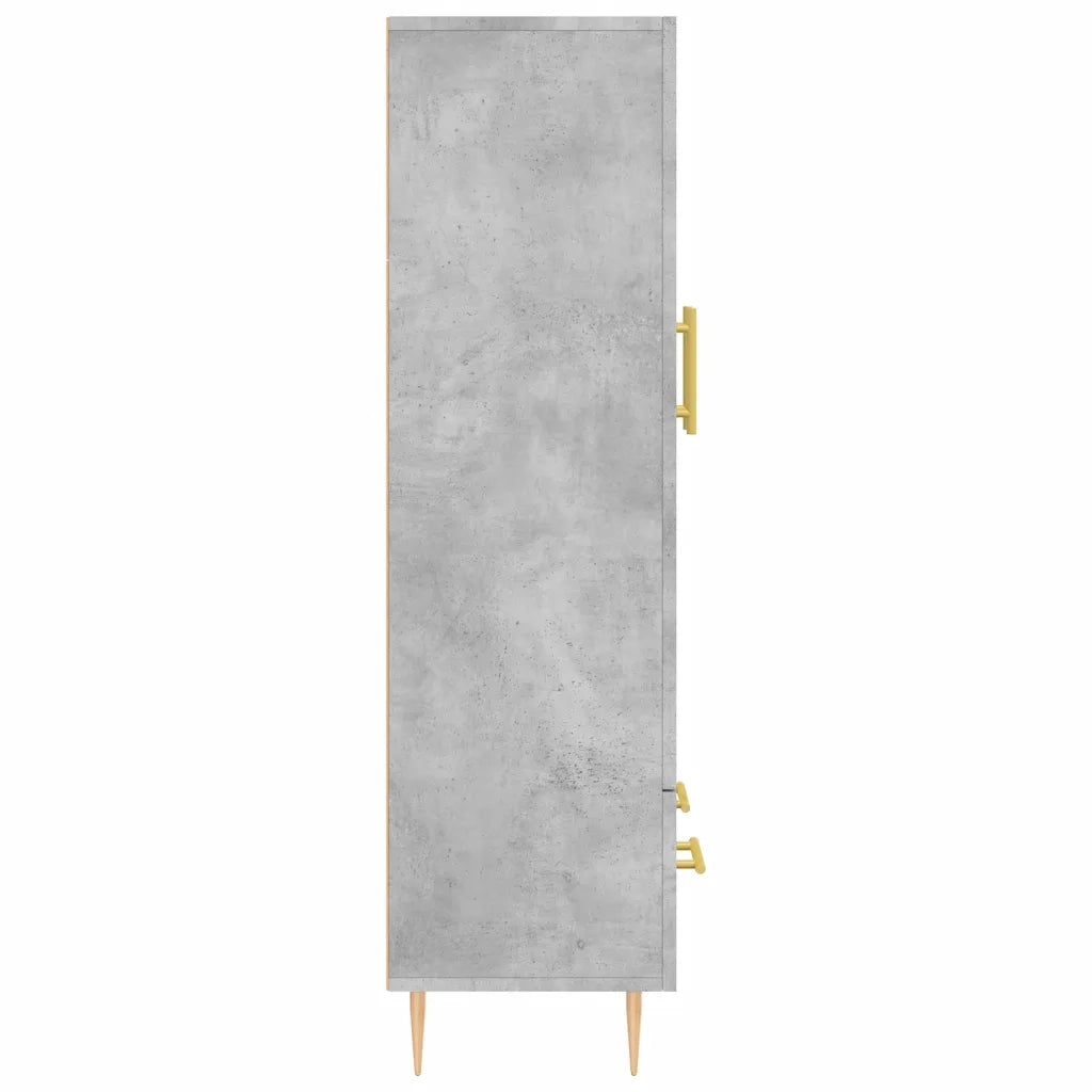 Credenza-Buffet-Armadio da cucina Grigio Cemento 69,5x31x115 cm in Legno Multistrato 319474