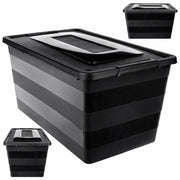 Organizzatore per giocattoli in plastica KADAX da 55 litri con coperchio