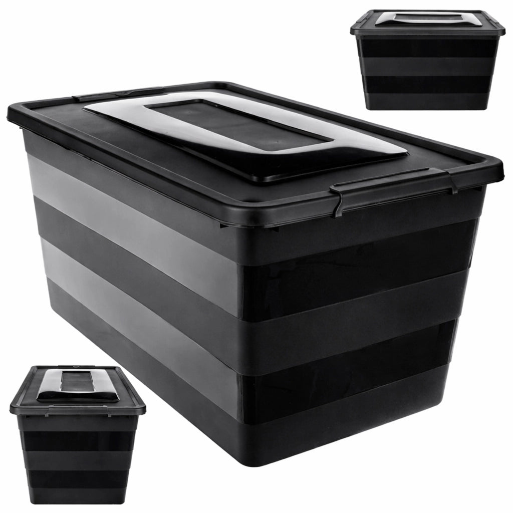 Organizzatore per giocattoli in plastica KADAX da 55 litri con coperchio