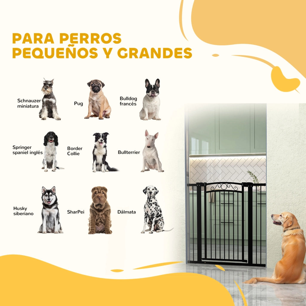 Barriera per Cani con Larghezza Regolabile 76-104 cm ¨C zephmum ¨C Nero