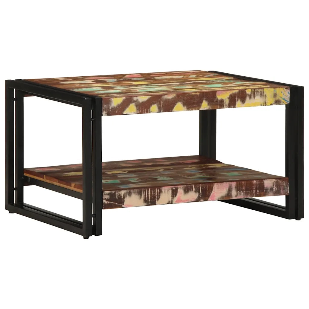 Tavolino Salotto Multicolore 70x50x38cm Legno Massello Recupero 4102720