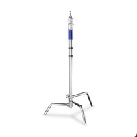 C-Stand per fotografia, Stativo per luci fotografiche flash da studio, 750x750x1400 mm, mac 11 kg , con piede regolabile e spigot 5/8" Spigot, Treppiedi fotografico