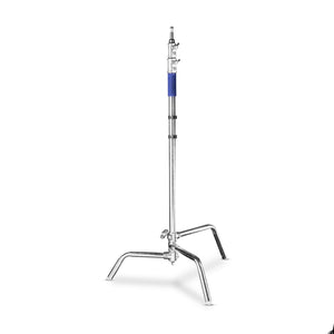 C-Stand per fotografia, Stativo per luci fotografiche flash da studio, 750x750x1400 mm, mac 11 kg , con piede regolabile e spigot 5/8" Spigot, Treppiedi fotografico