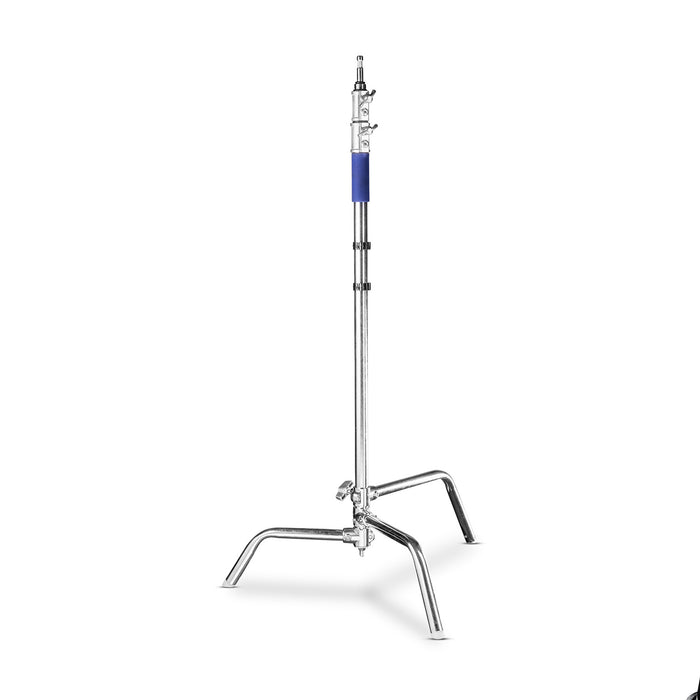 C-Stand per fotografia, Stativo per luci fotografiche flash da studio, 750x750x1400 mm, mac 11 kg , con piede regolabile e spigot 5/8" Spigot, Treppiedi fotografico