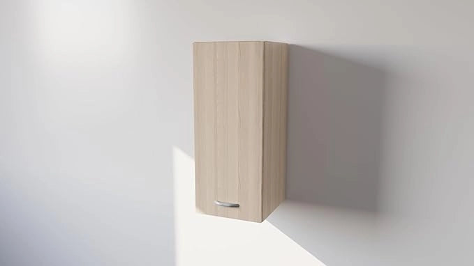 Pensile Cucina in Legno Nobilitato Rovere Mobile Alto con 1 Anta, Pensile Componibile Moderno Made in Italy (H60XL30XP32cm)