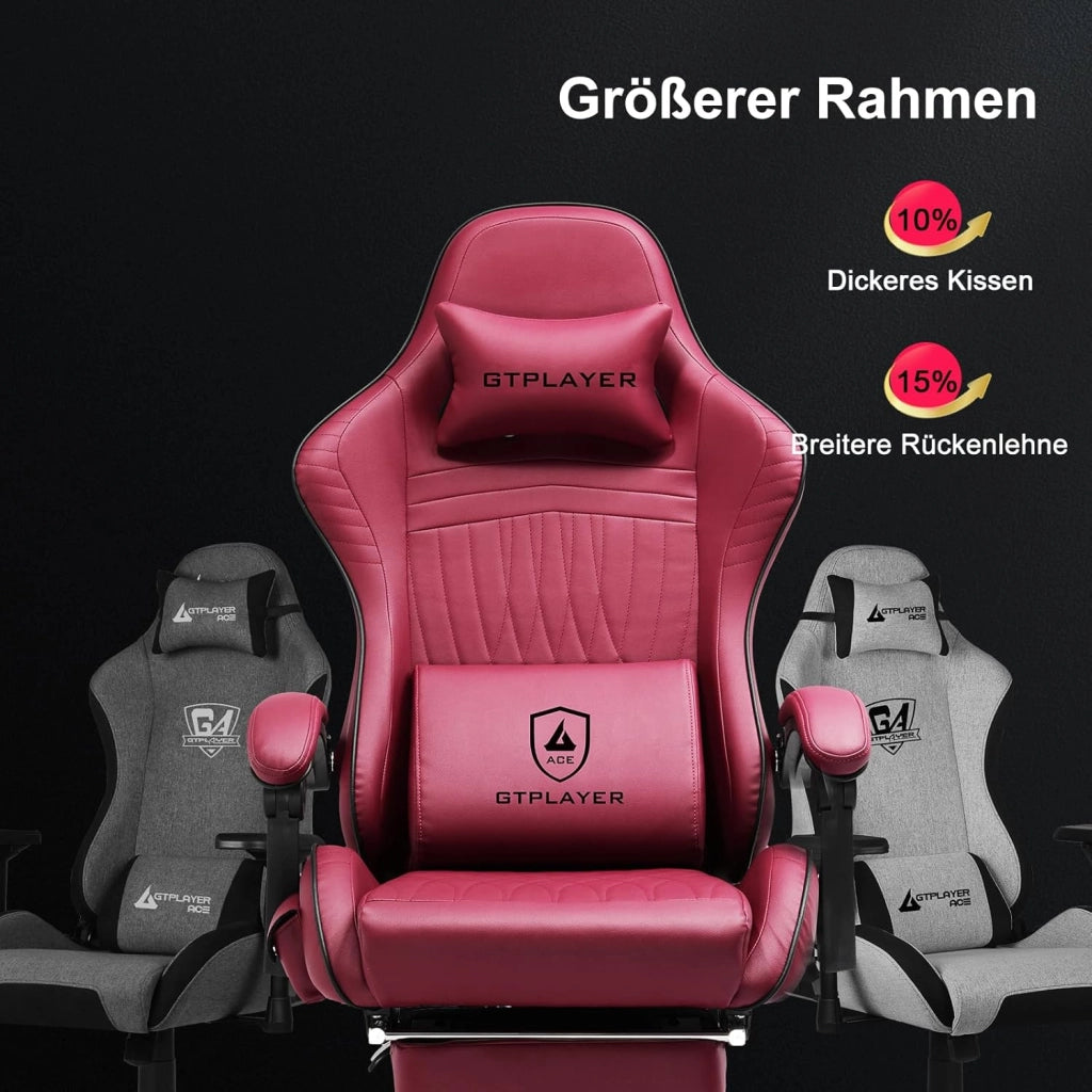 Sedia Gaming Ergonomica con Poggiapiedi e Altoparlante Bluetooth Poltrona Ufficio Scrivania Sedie Girevole Musicale con Braccioli di Collegamento