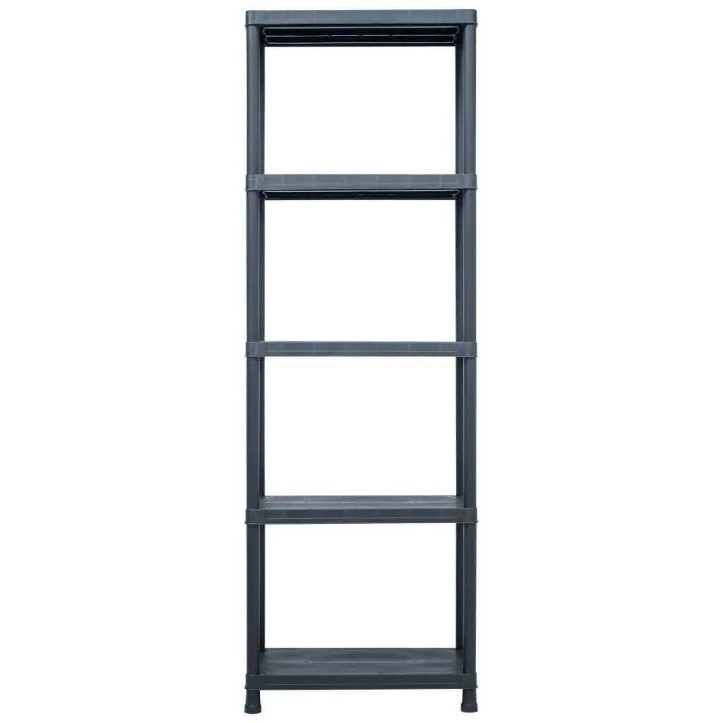 Scaffali 2 pz 125 kg 60x30x180 cm Nero in Plastica CFW7079364