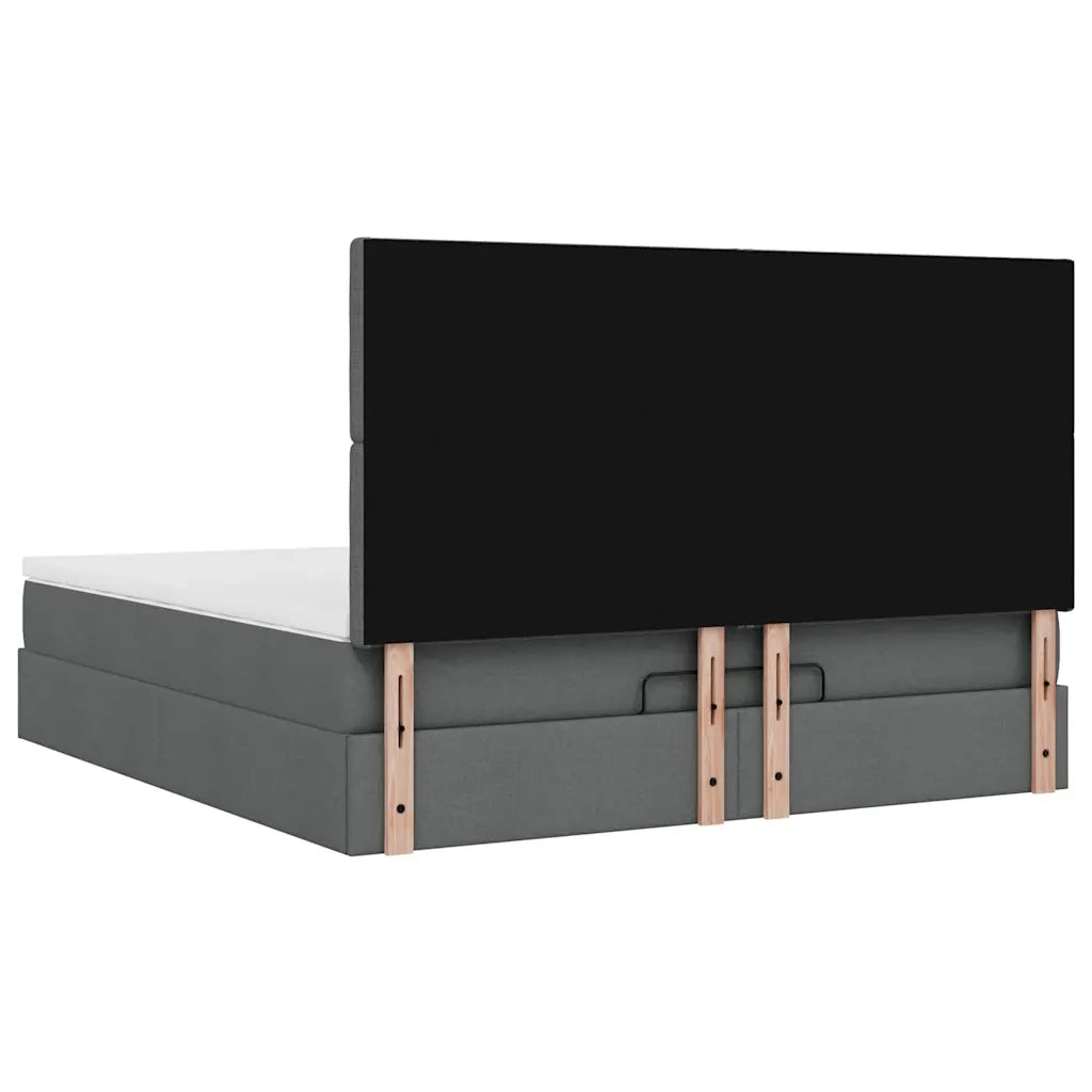 Struttura Letto Pouf con Materasso 180x200 cm in Tessuto 3313342