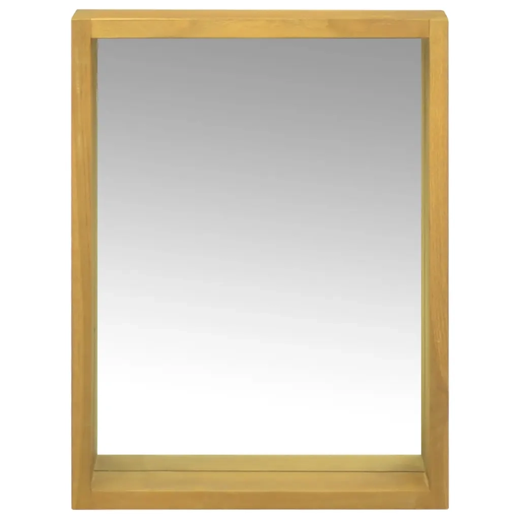 Mobile a Specchio-Specchiera-Specchio Decorativo 30x10x40 cm in Legno Massello di Teak