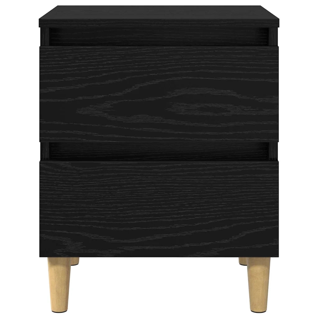Armadietto per letto con cassetto Rovere Nero 40 x 35 x 50 cm 885672