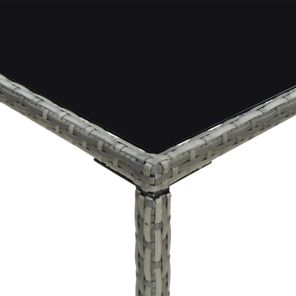 Set da Bar da Giardino 5 pz | Set Salotto da Giardino con Cuscini in Polyrattan Grigio