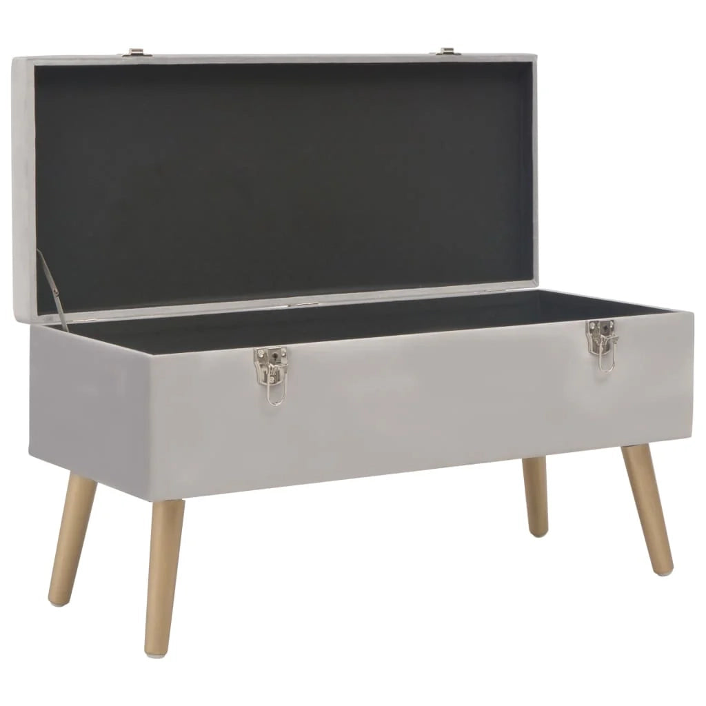 Panca con vano contenitore 80 cm velluto grigio 02_0010883