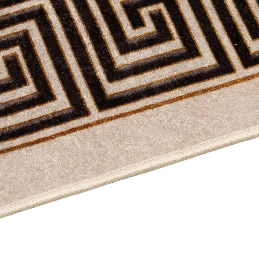 Runner Tappeto MARSA Nero 50 x 150 cm Poliestere e PVC