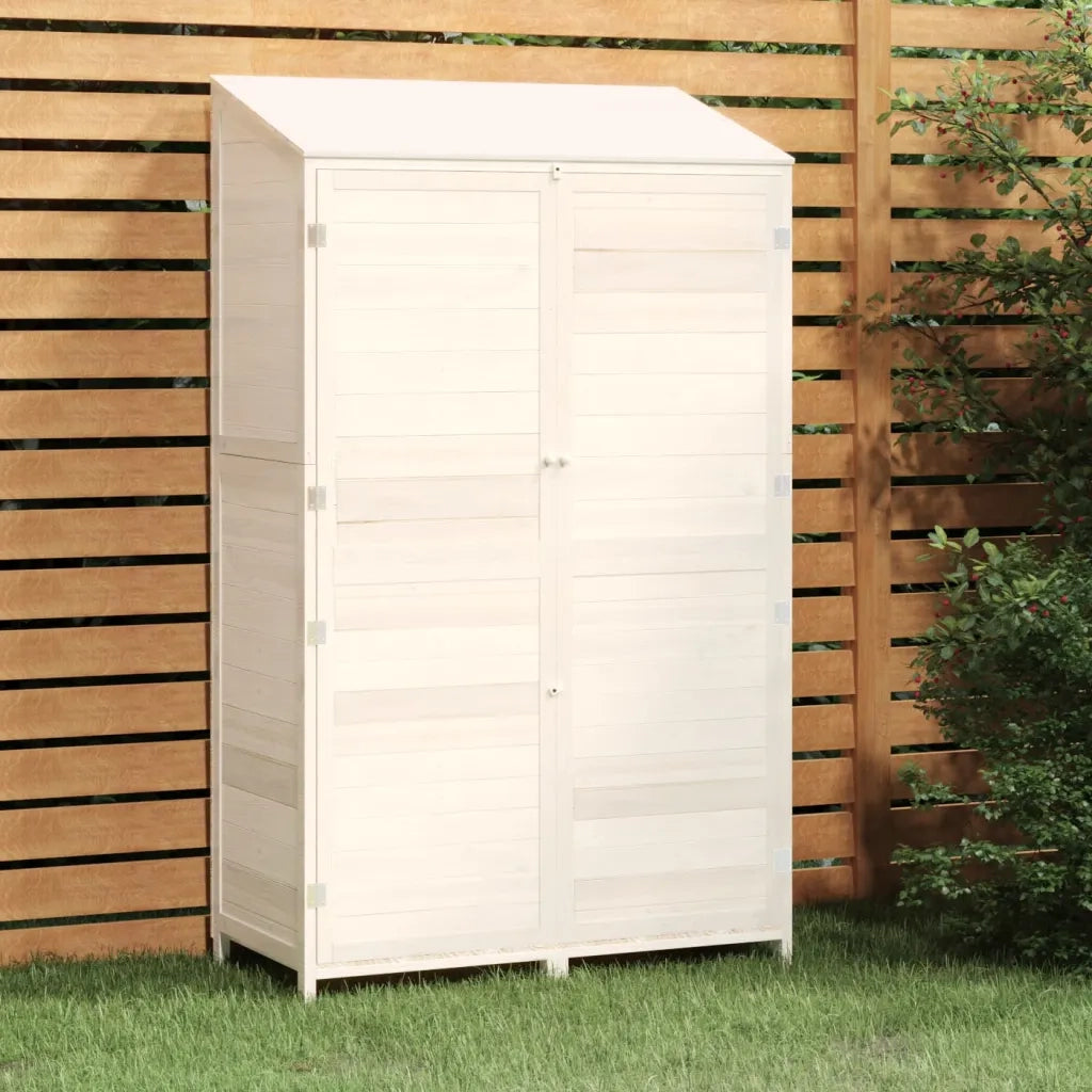 Capanno da Giardino Bianco 102x52x174,5 cm Legno Massello Abete CFW9738445