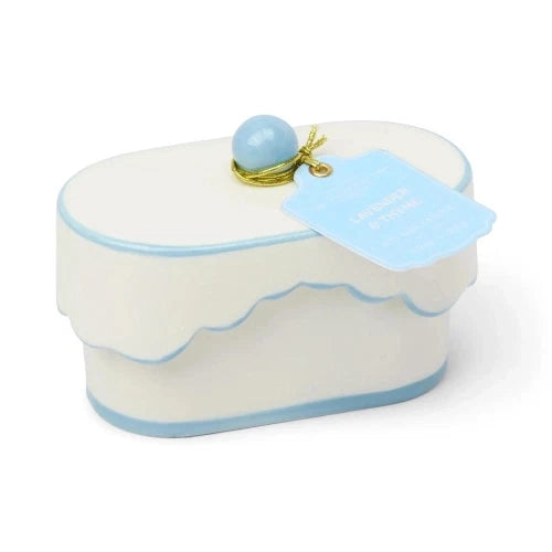 Candela in ceramica Cherie da 155 g (5,5 oz) - Blu - Lavanda e timo