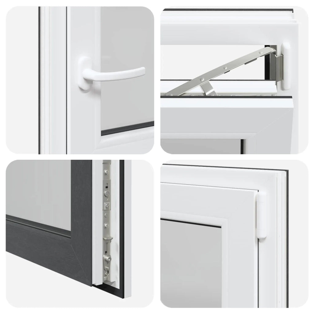 Finestra per Soffitta RISOR 50 x 50 cm PVC e Vetro Antracite CFW8296131