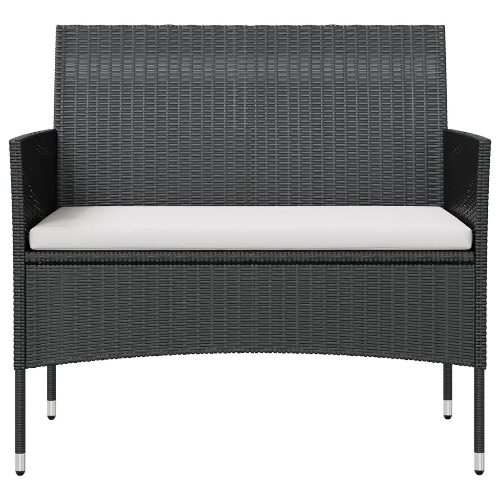 Set Divani da Giardino 16 pz con Cuscini in Polyrattan Nero cod mxl 40573