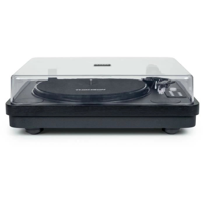 Giradischi in vinile Bluetooth - THOMSON - TT650BT - Registrazione USB - 2 altoparlanti - Nero
